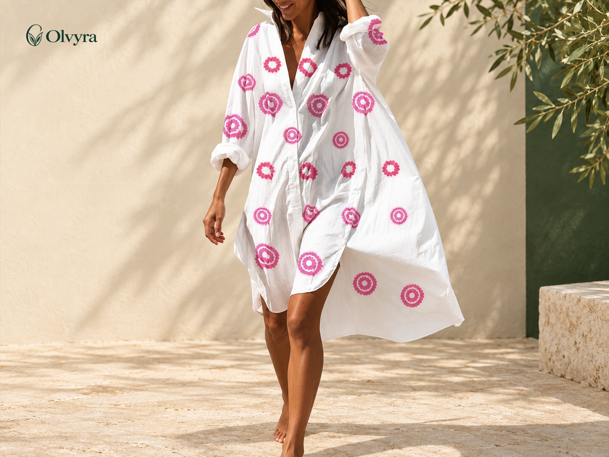 Flowing shirt dress
