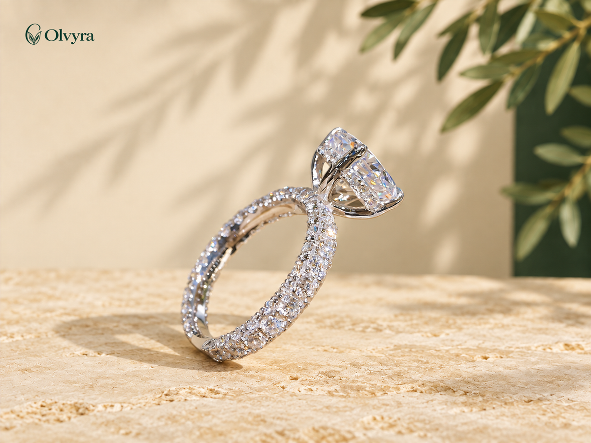 Crystal-set ring
