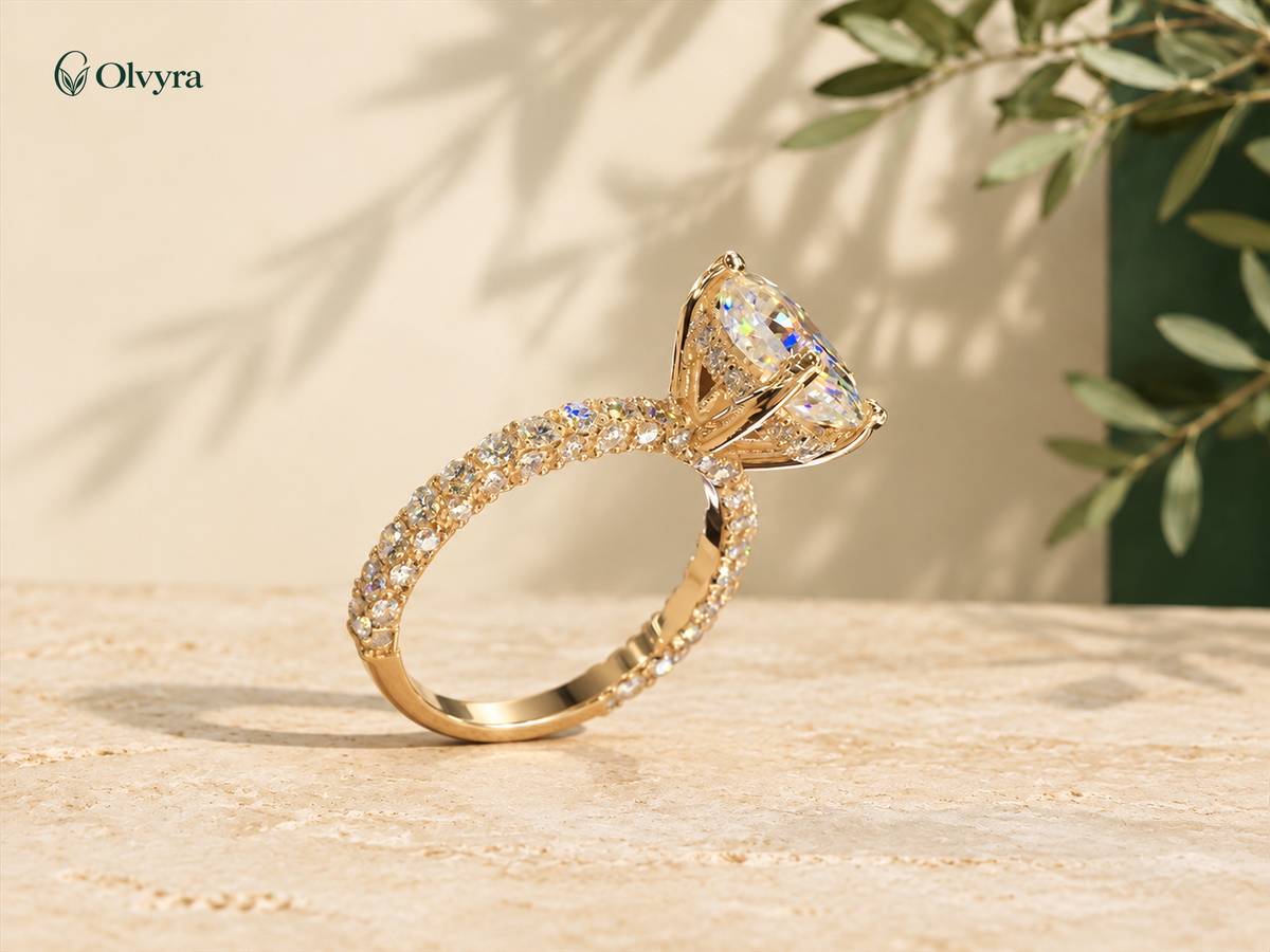 Crystal-set ring
