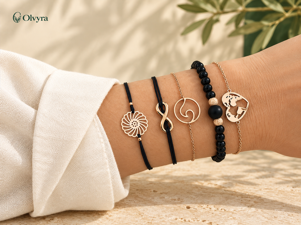Bohemian beaded bracelet selection
