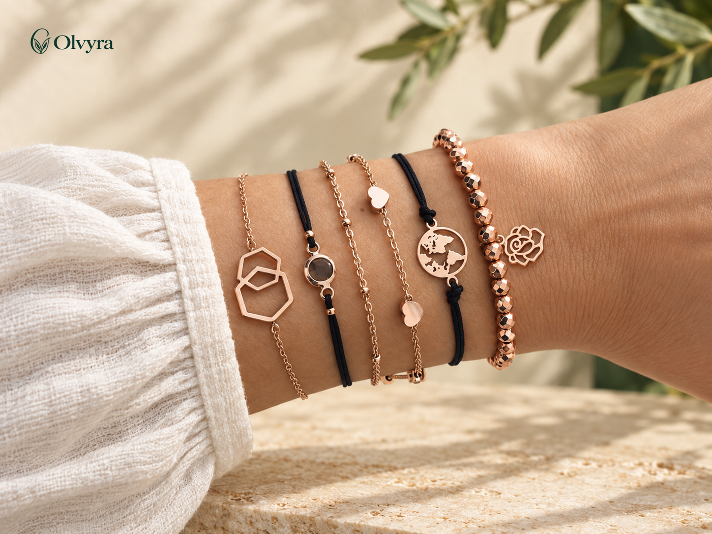 Bohemian beaded bracelet selection