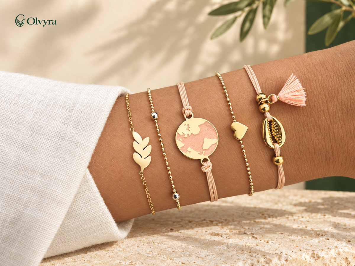 Bohemian beaded bracelet selection