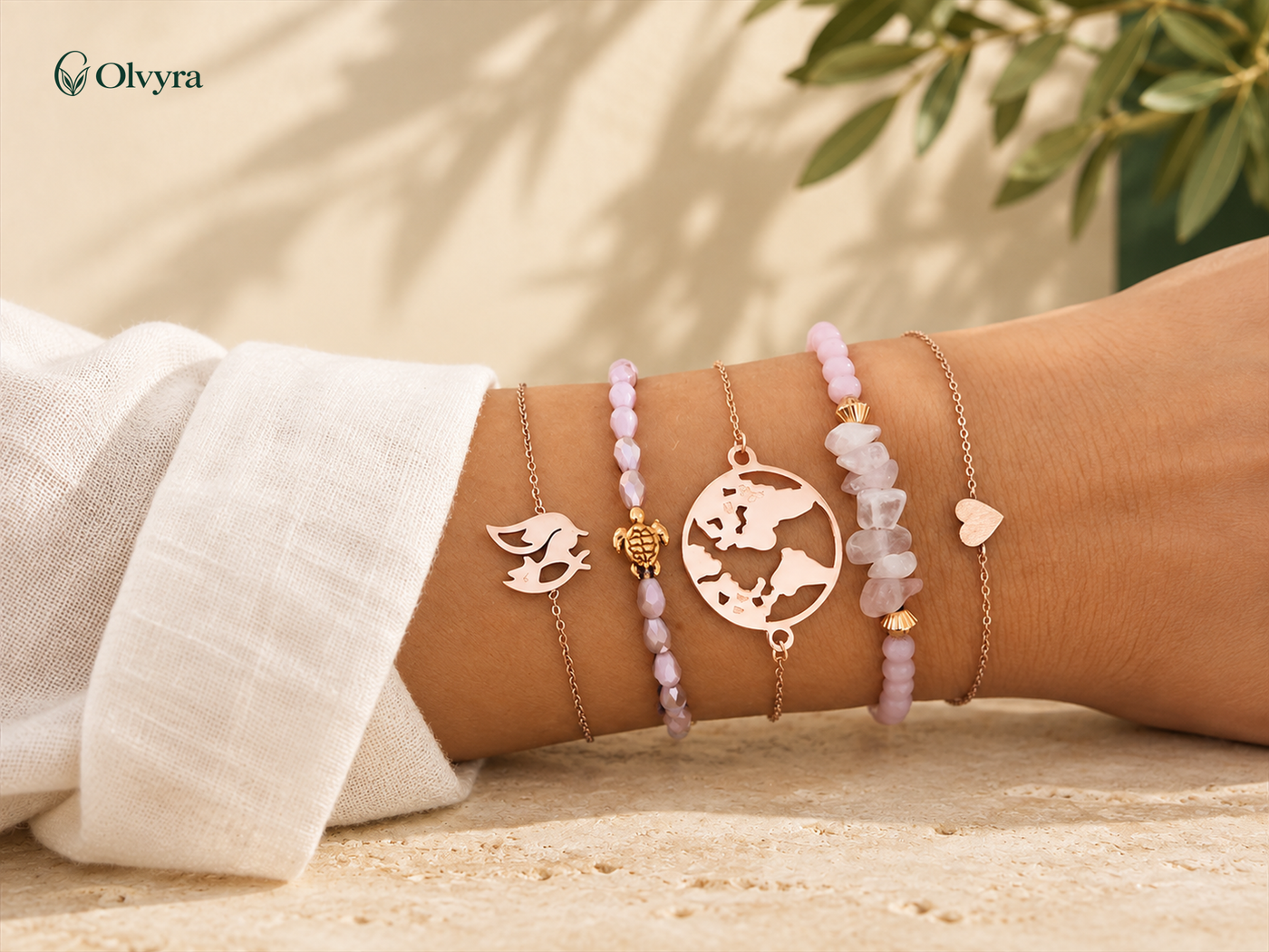 Bohemian beaded bracelet selection