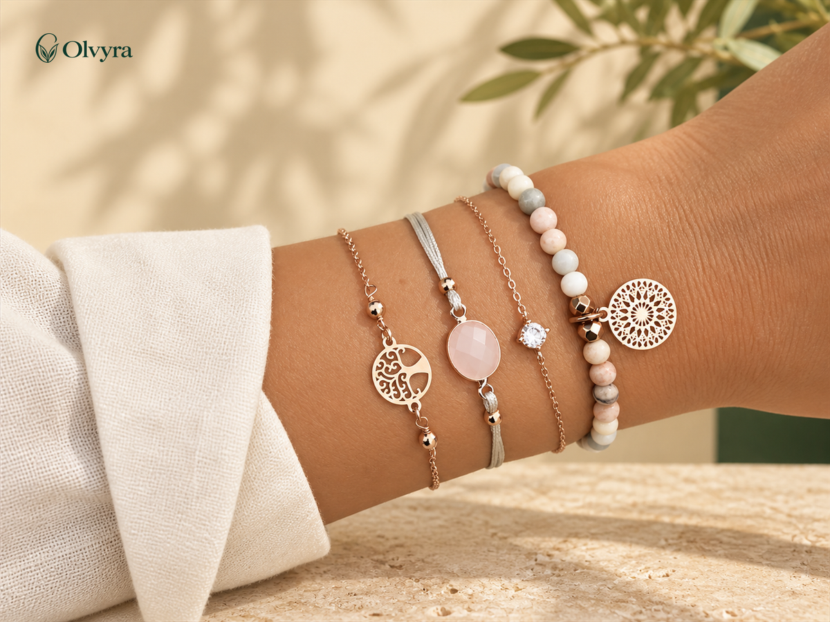 Bohemian beaded bracelet selection