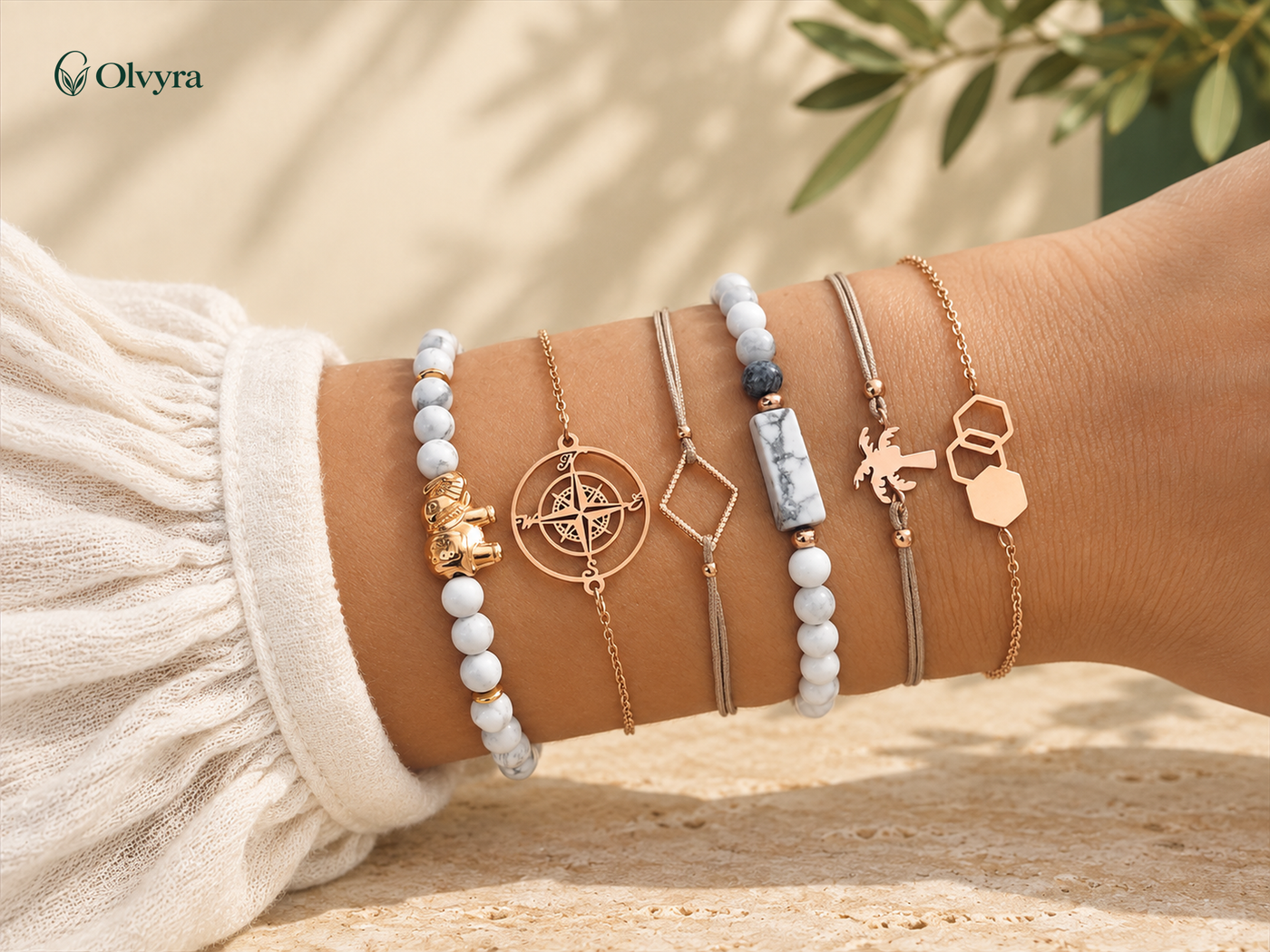 Bohemian beaded bracelet selection
