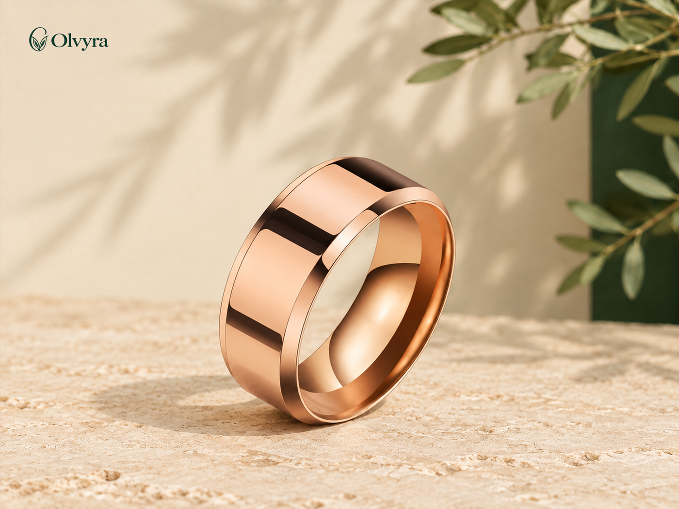 Graphic stainless steel ring
