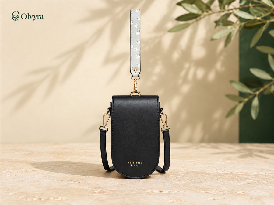 Sac téléphone multifonction Olvyra — Noir.