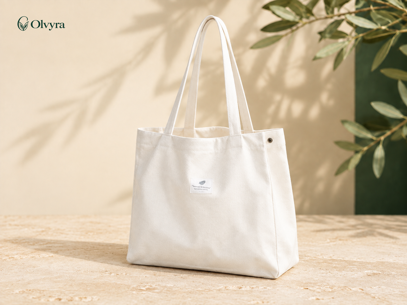 Reusable canvas shopper bag