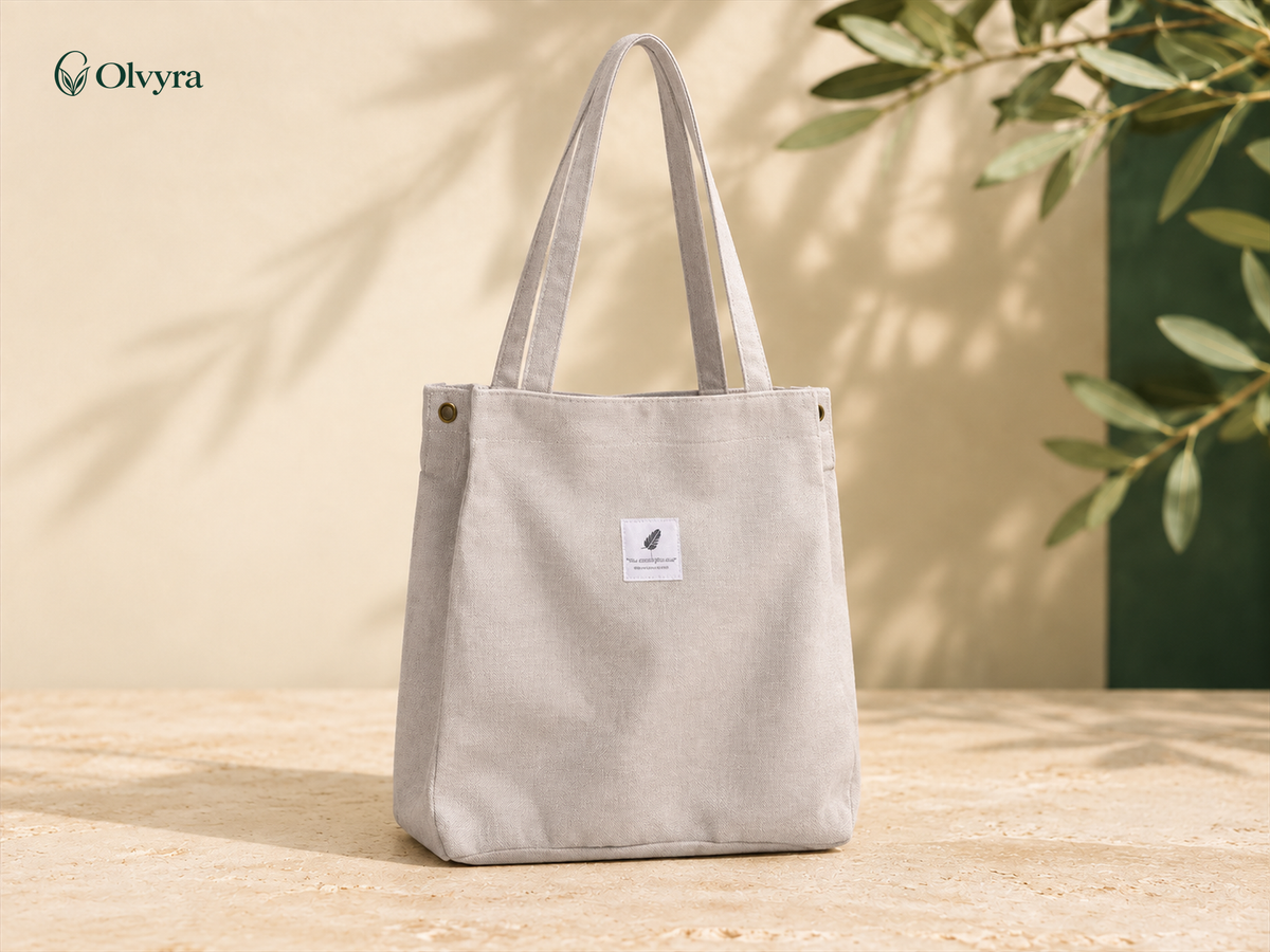 Reusable canvas shopper bag