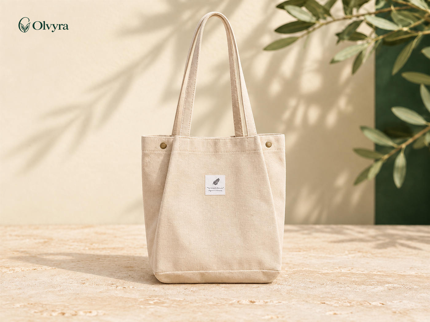 Reusable canvas shopper bag