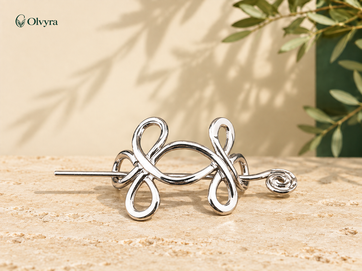 Retro metal hair pin