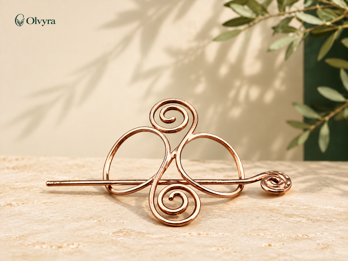 Retro metal hair pin