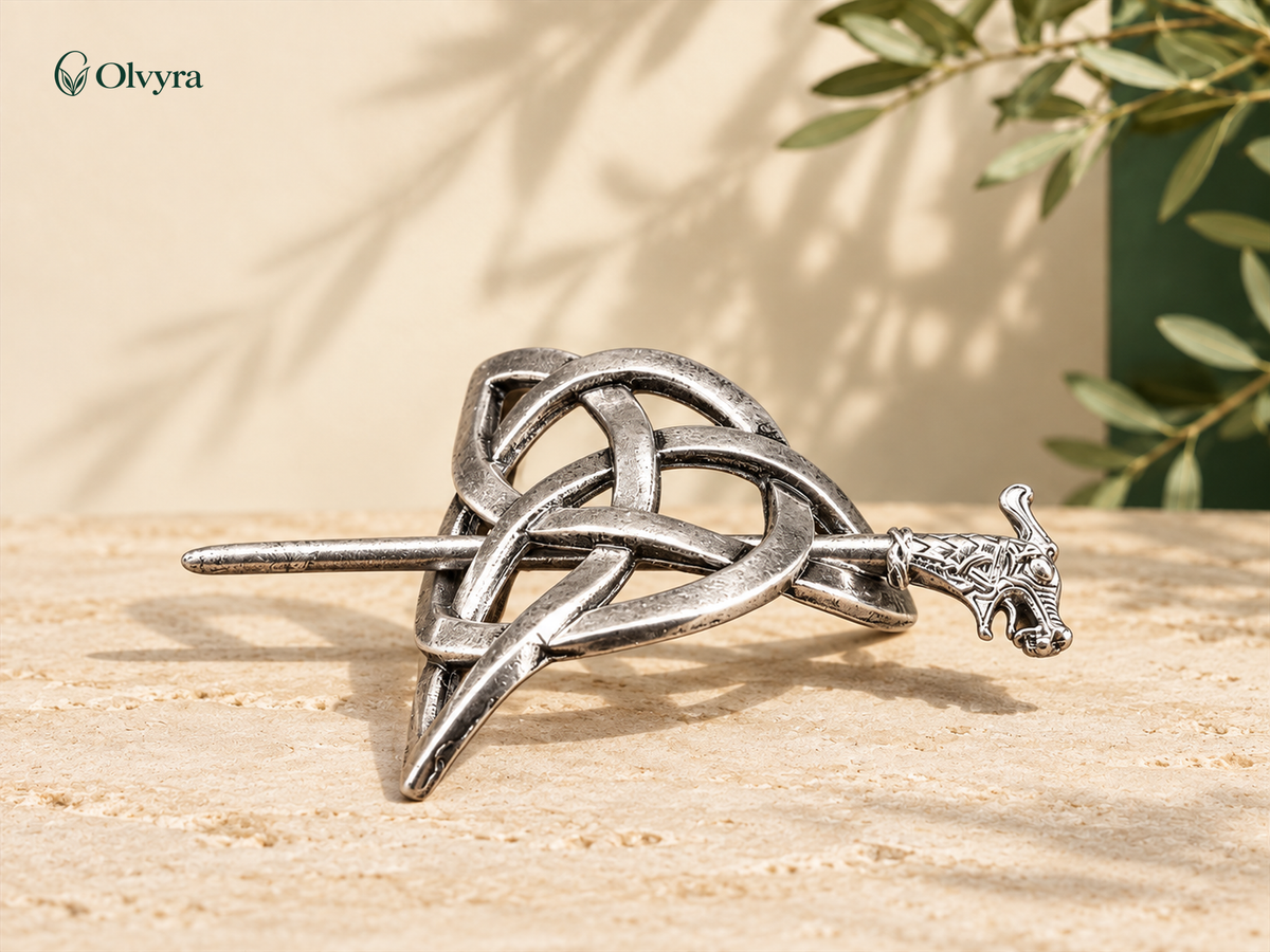 Retro metal hair pin