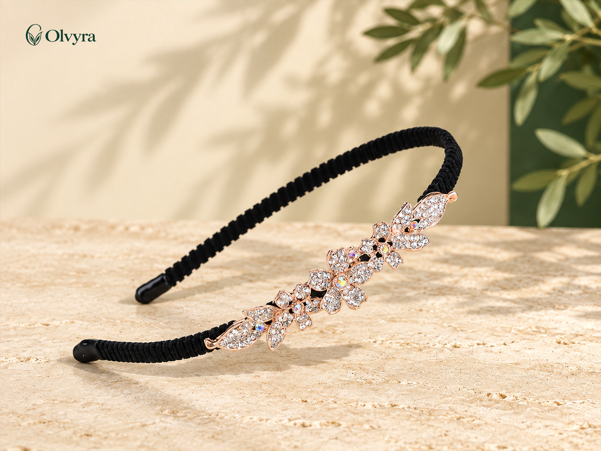 Rhinestone motif headband