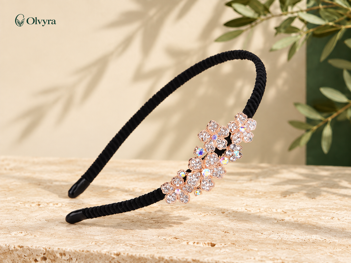 Rhinestone motif headband
