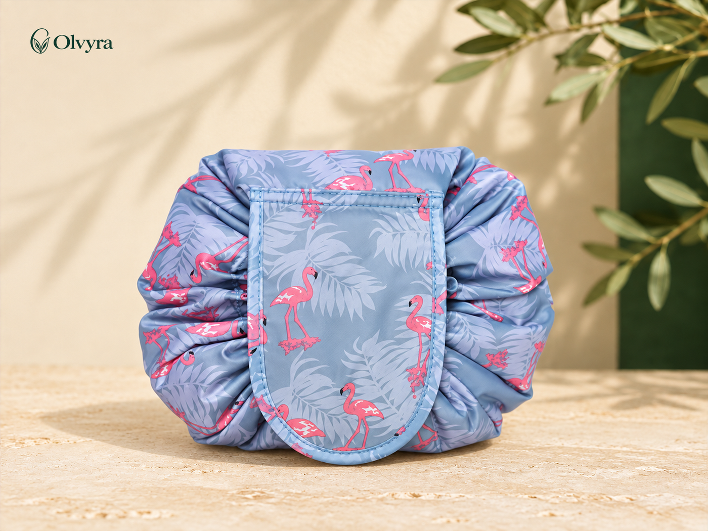 Patterned makeup bag