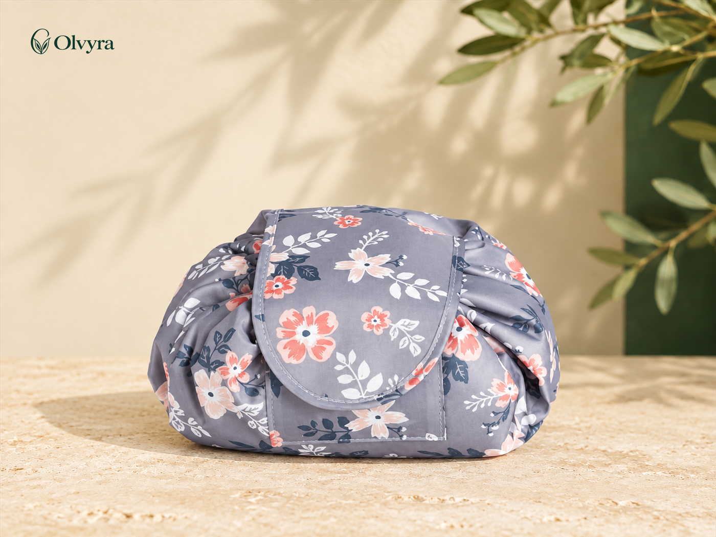 Patterned makeup bag
