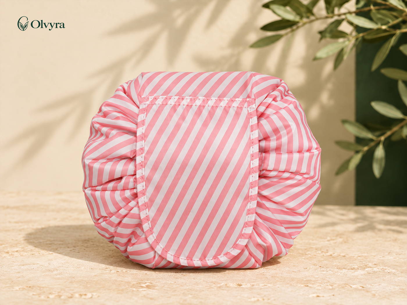 Patterned makeup bag