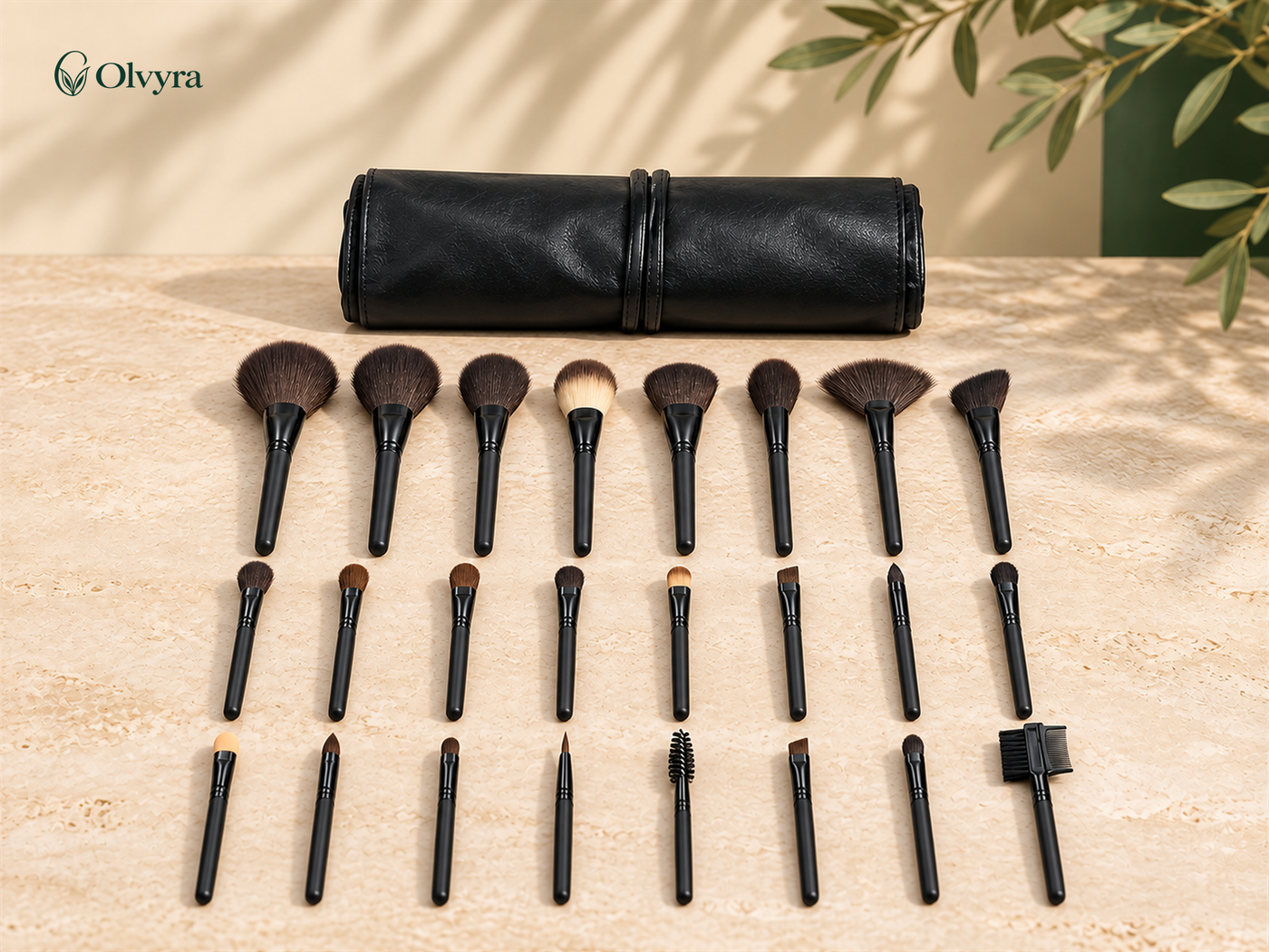 24-piece makeup brush set