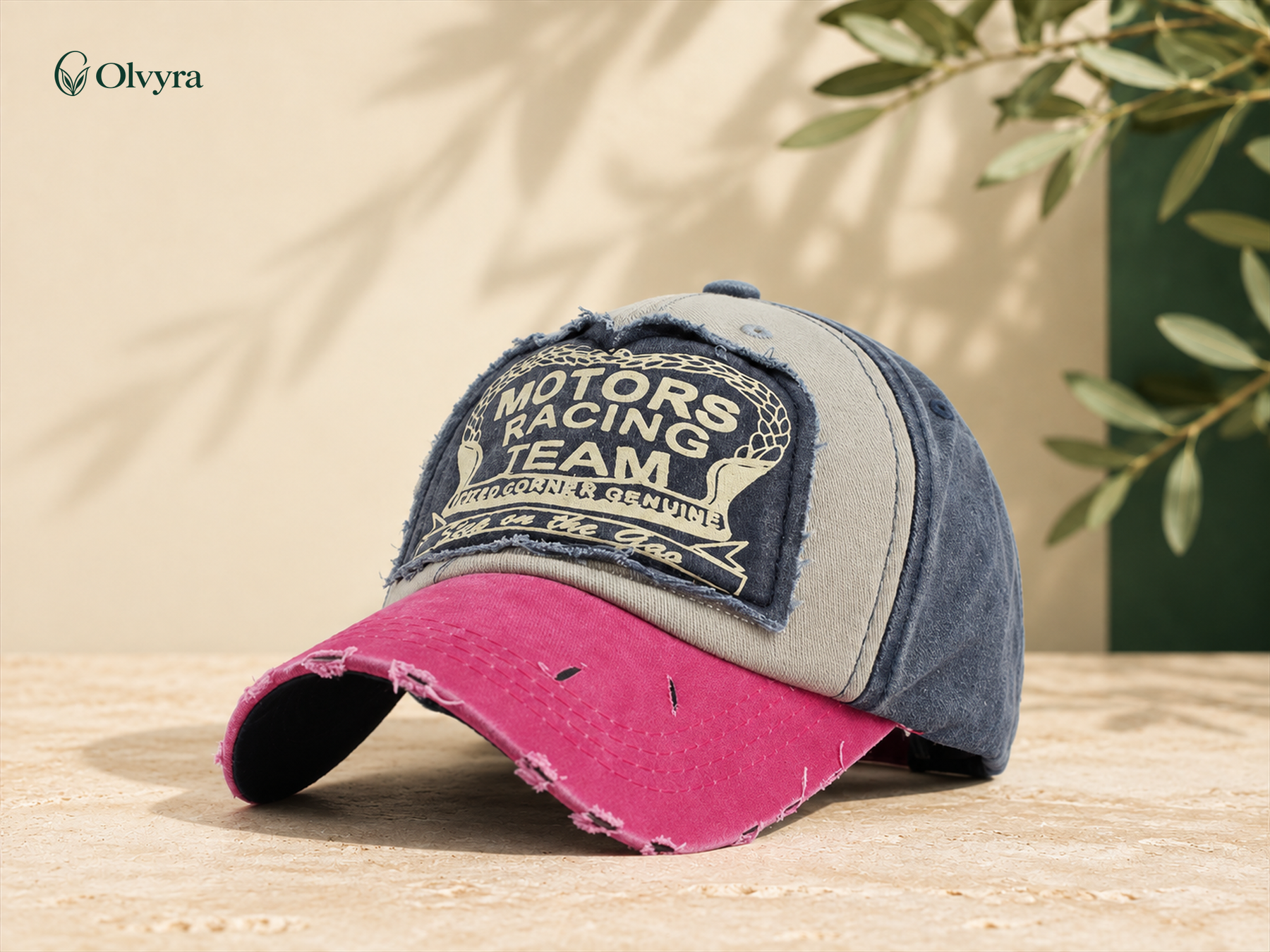 Washed cotton baseball cap