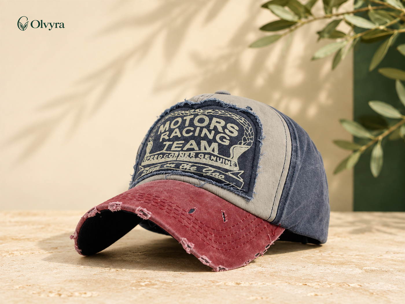 Washed cotton baseball cap