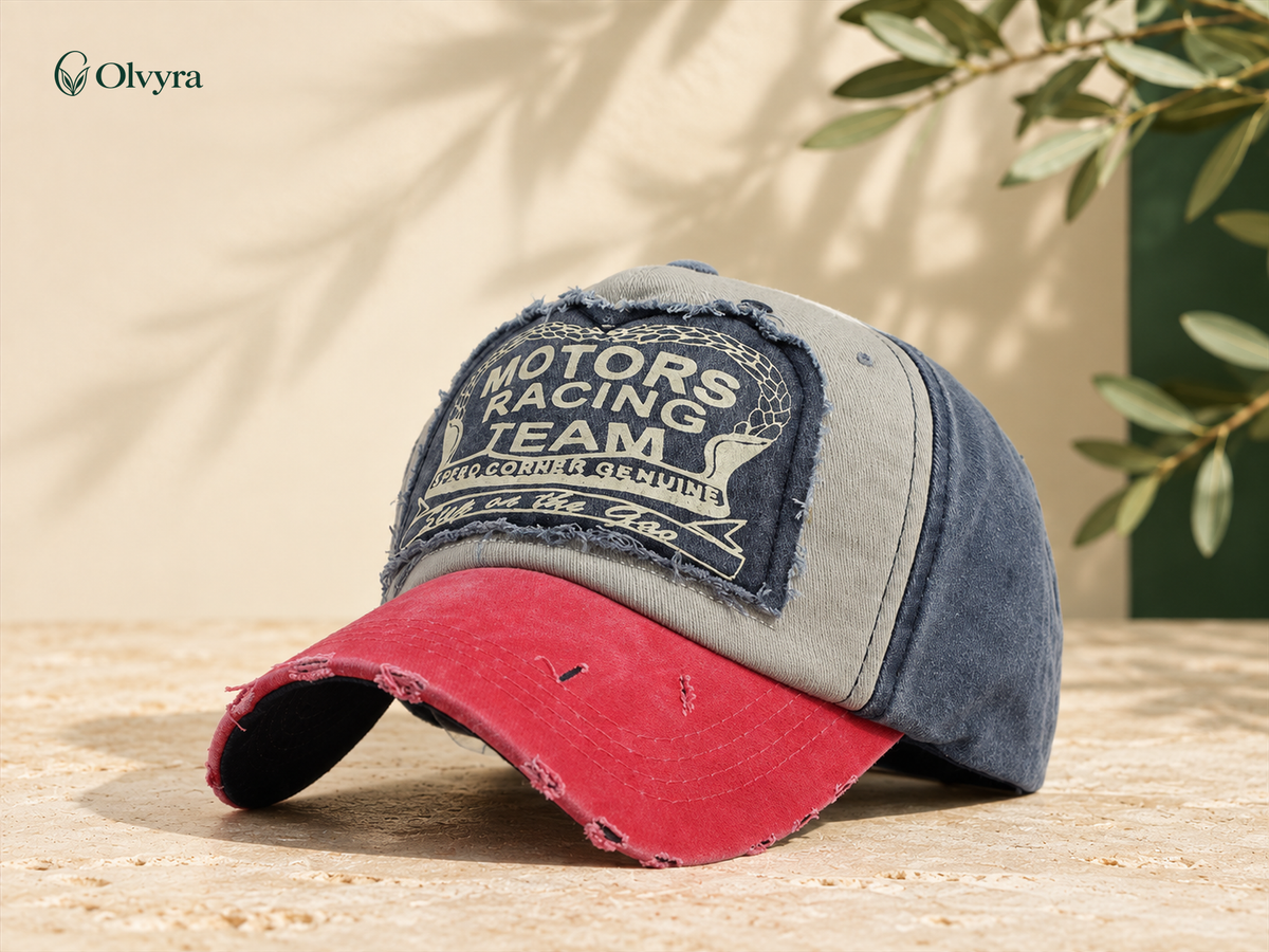 Washed cotton baseball cap