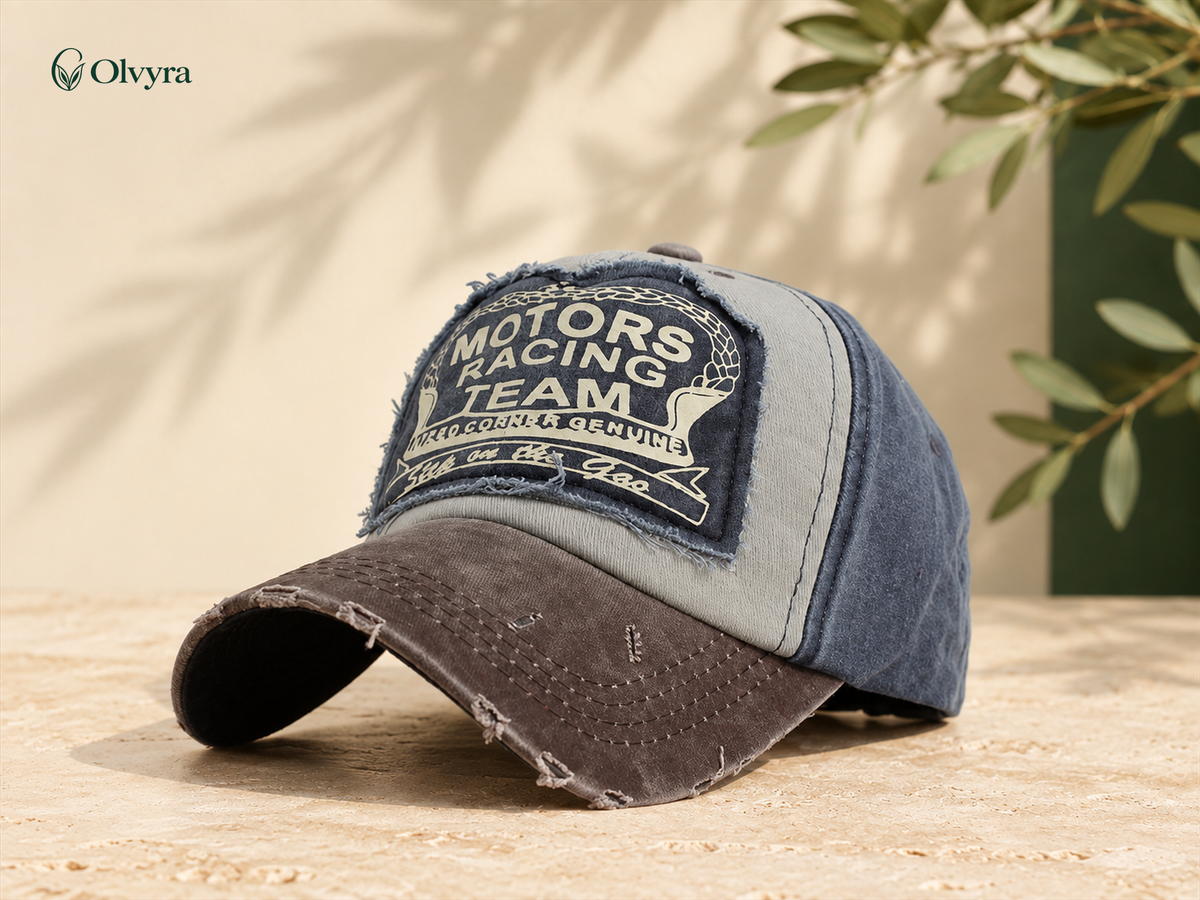 Washed cotton baseball cap