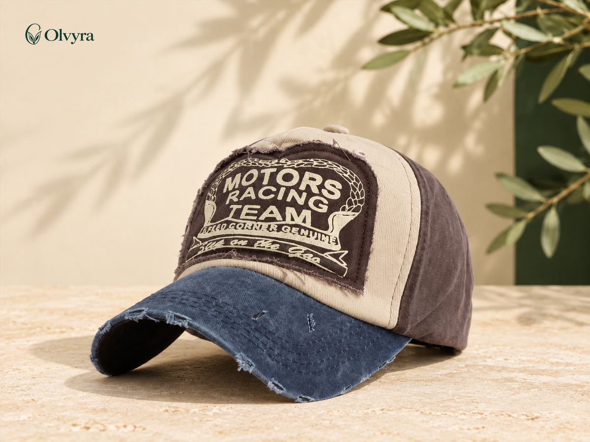 Washed cotton baseball cap