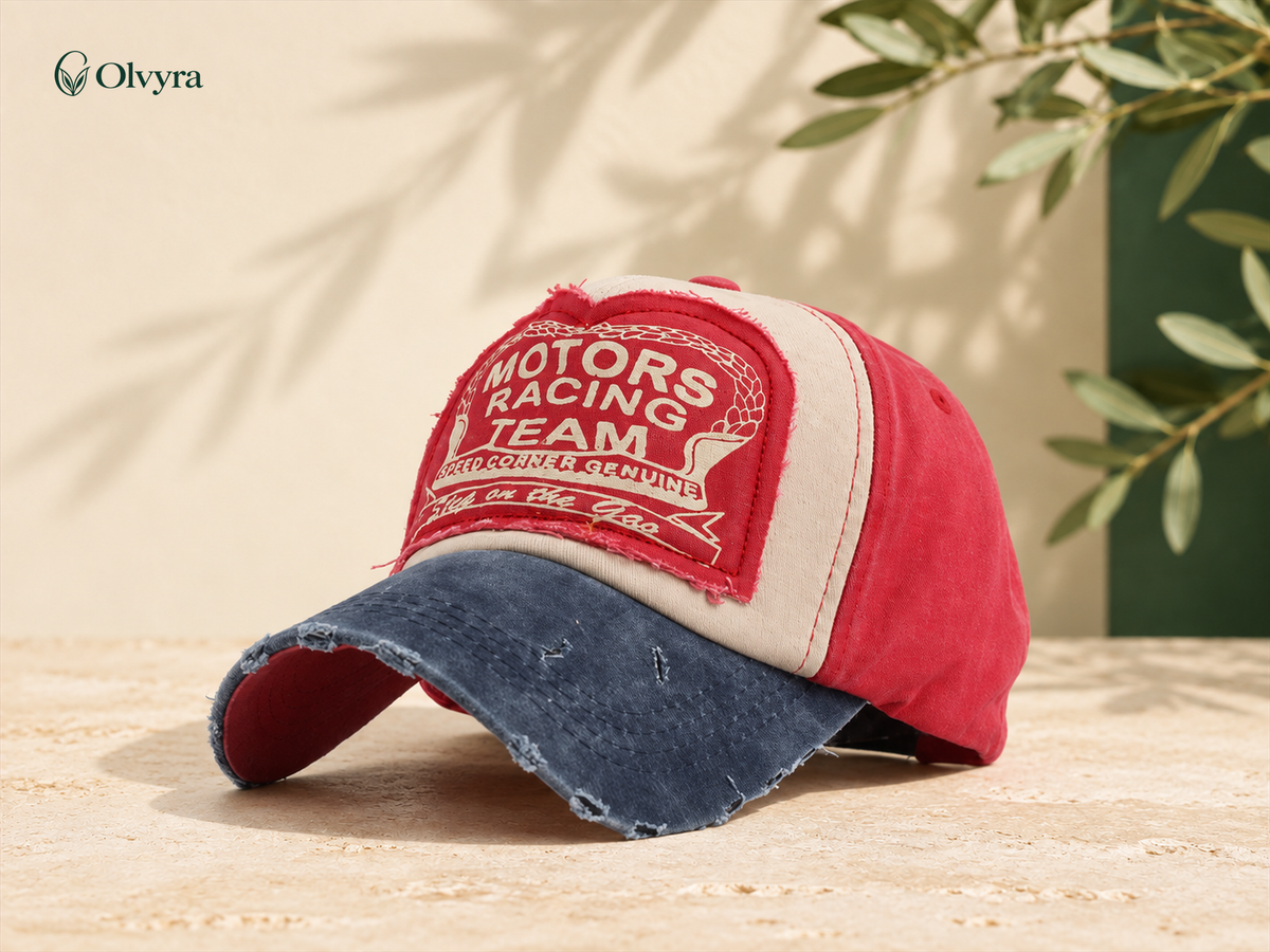 Washed cotton baseball cap