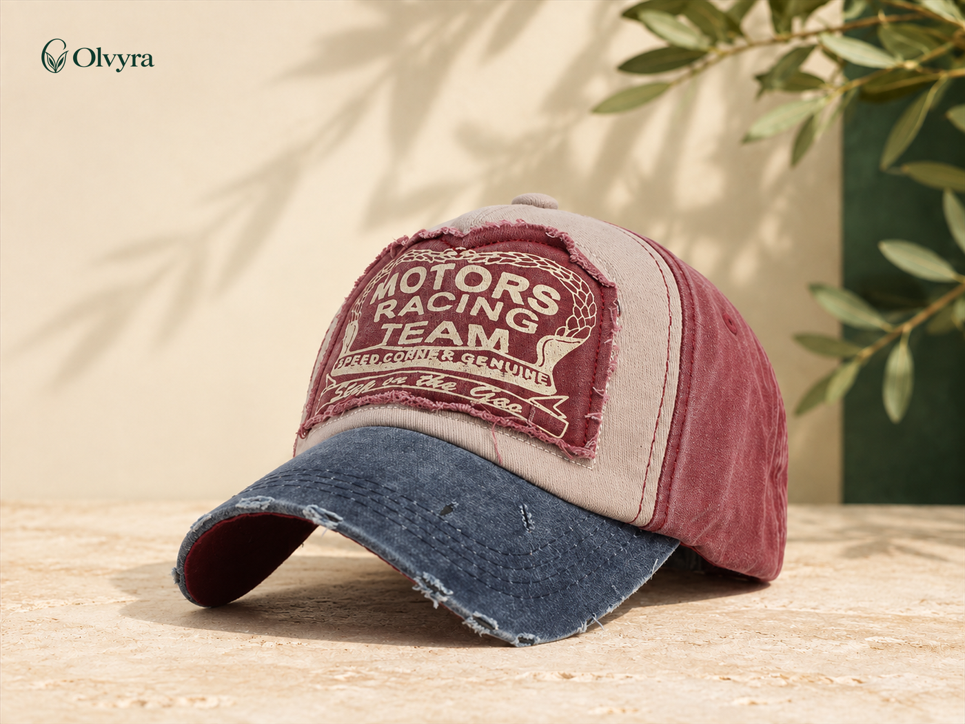 Washed cotton baseball cap