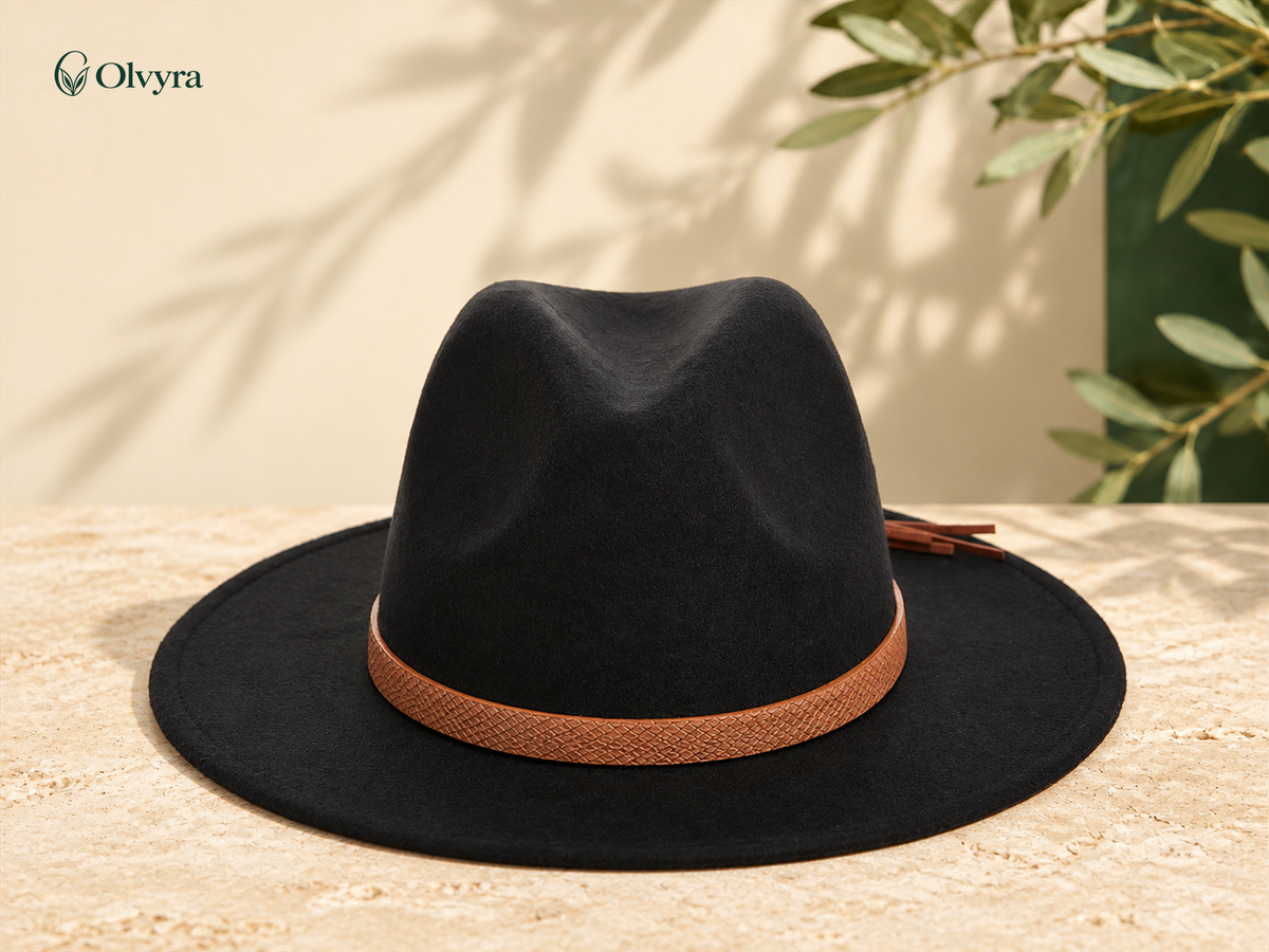 Wide-brim felted hat