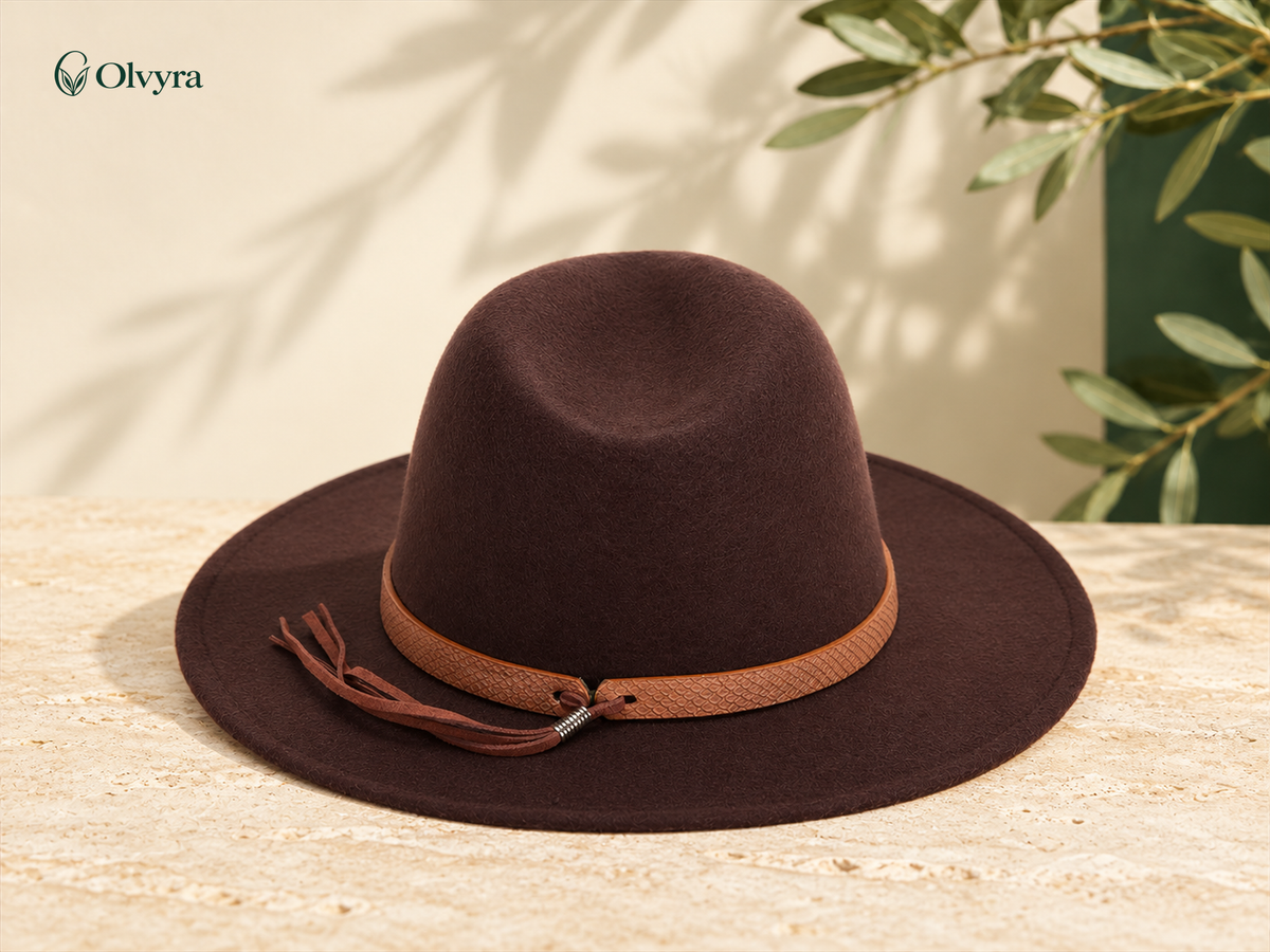Wide-brim felted hat