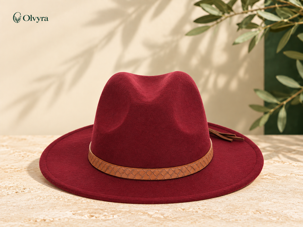 Wide-brim felted hat