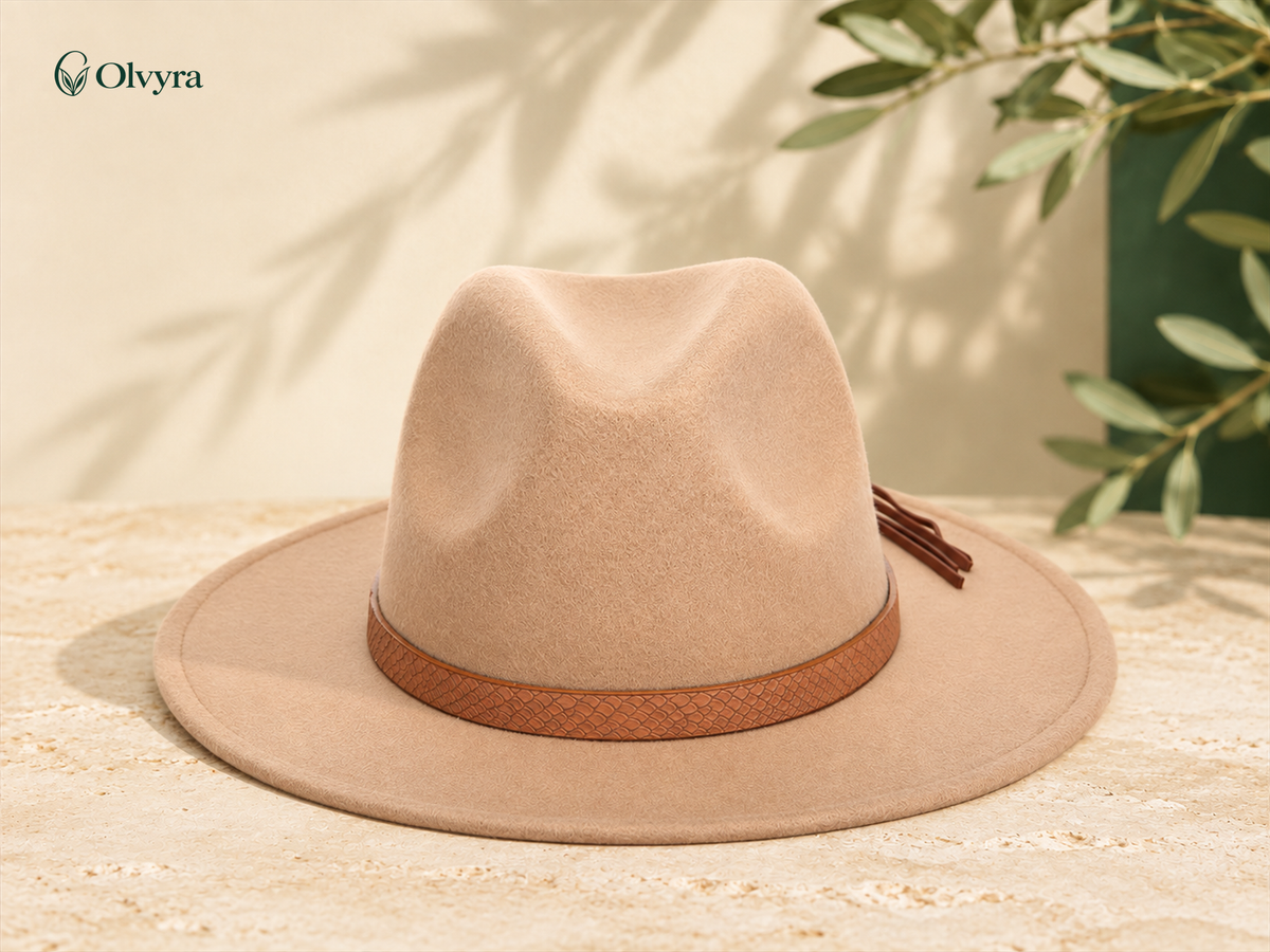 Wide-brim felted hat