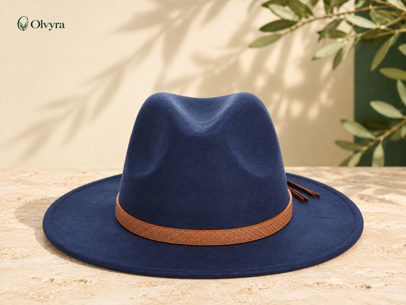Wide-brim felted hat
