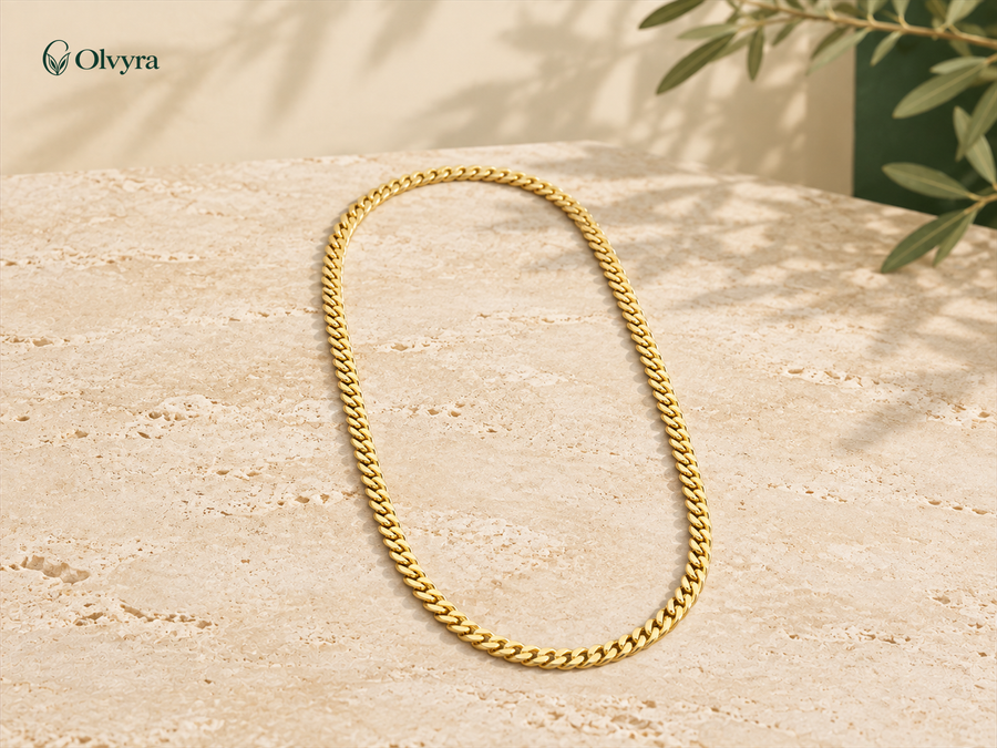 Collier chaîne serpent Olvyra — 5 mm.