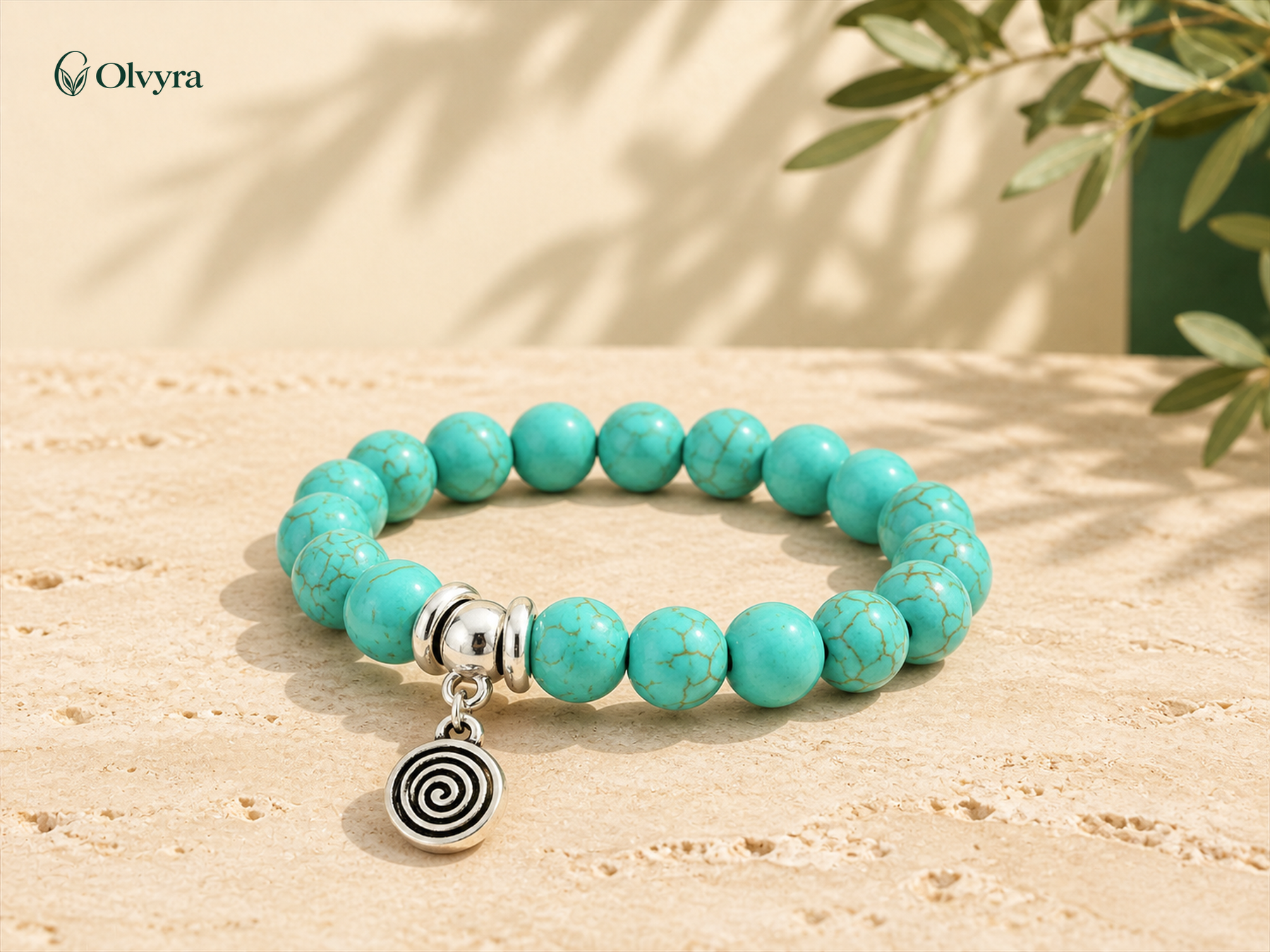 Turquoise charm bracelet