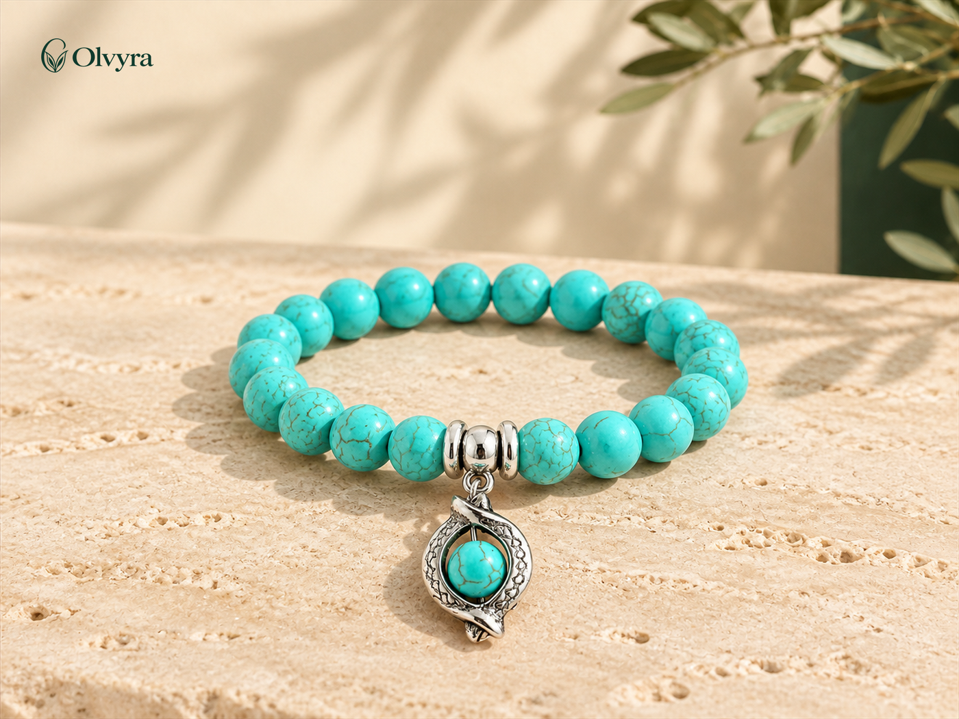 Turquoise charm bracelet