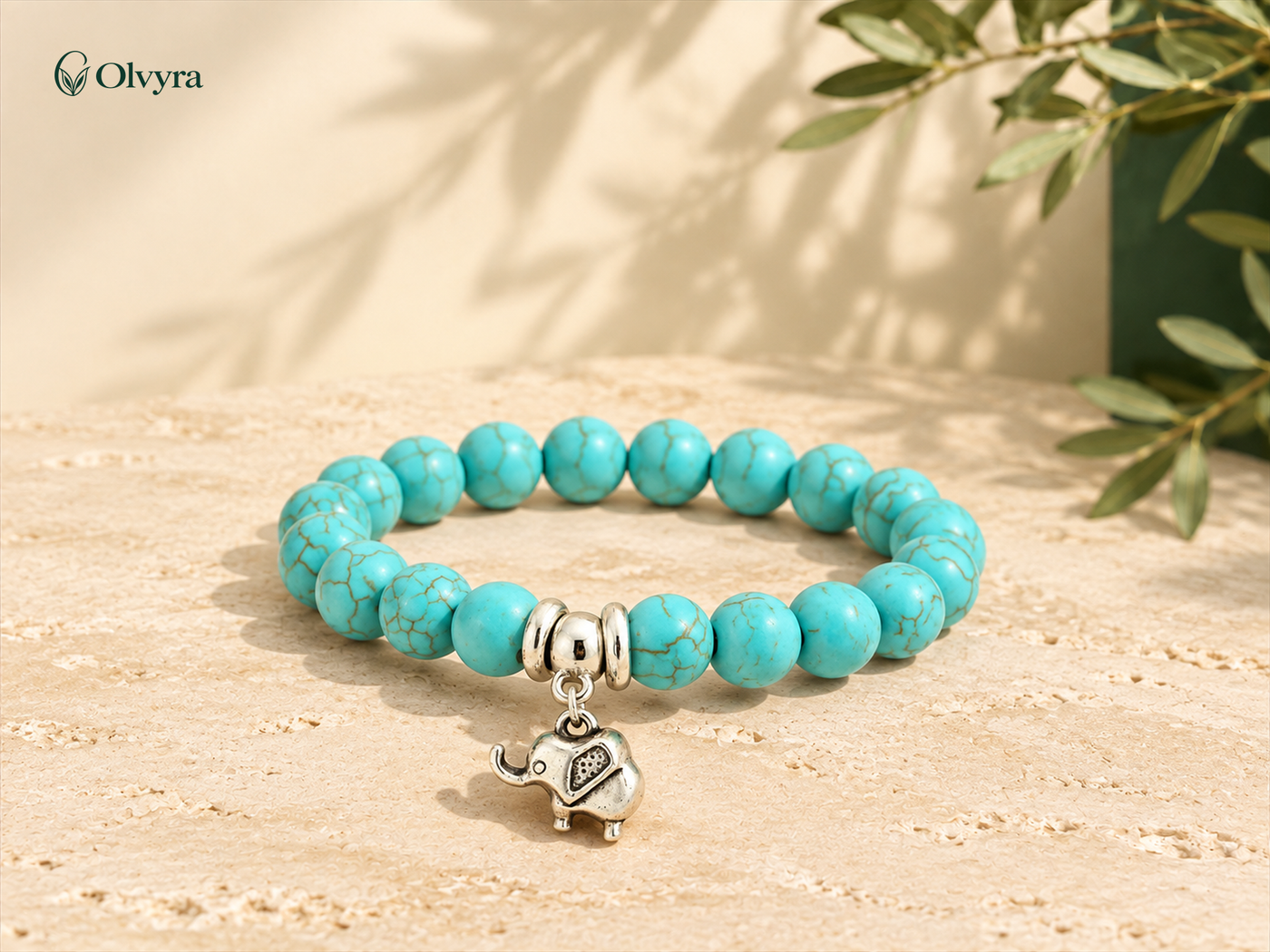 Turquoise charm bracelet
