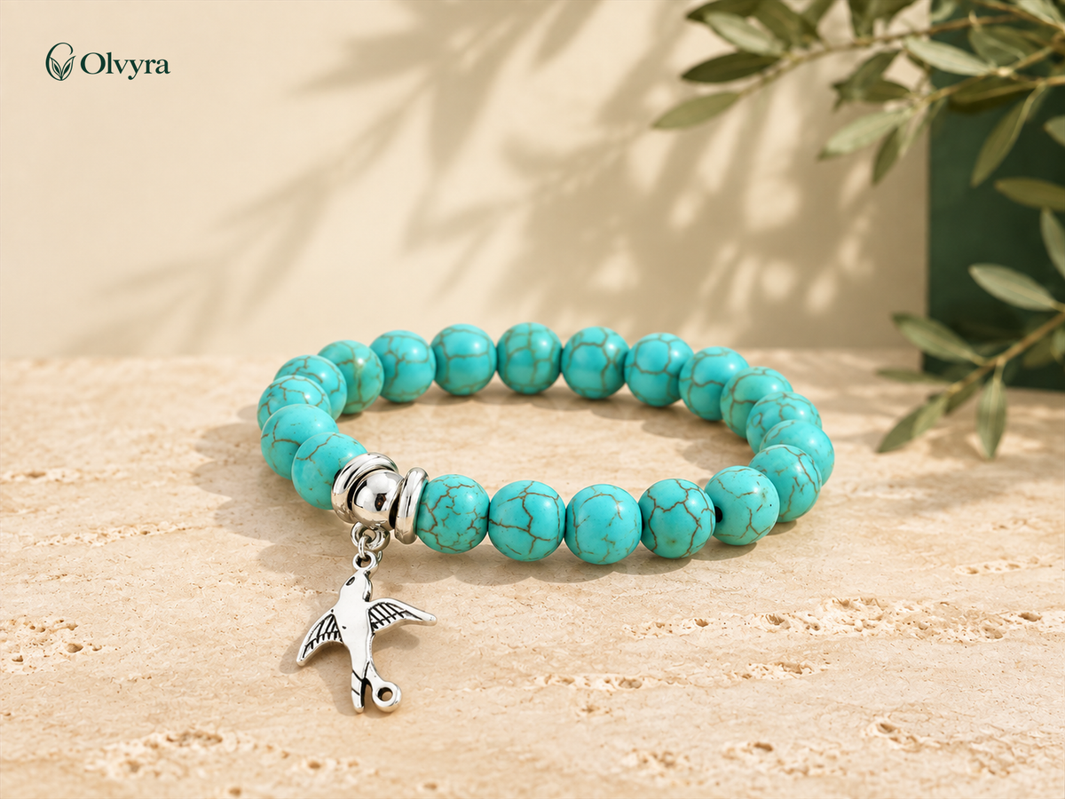 Turquoise charm bracelet
