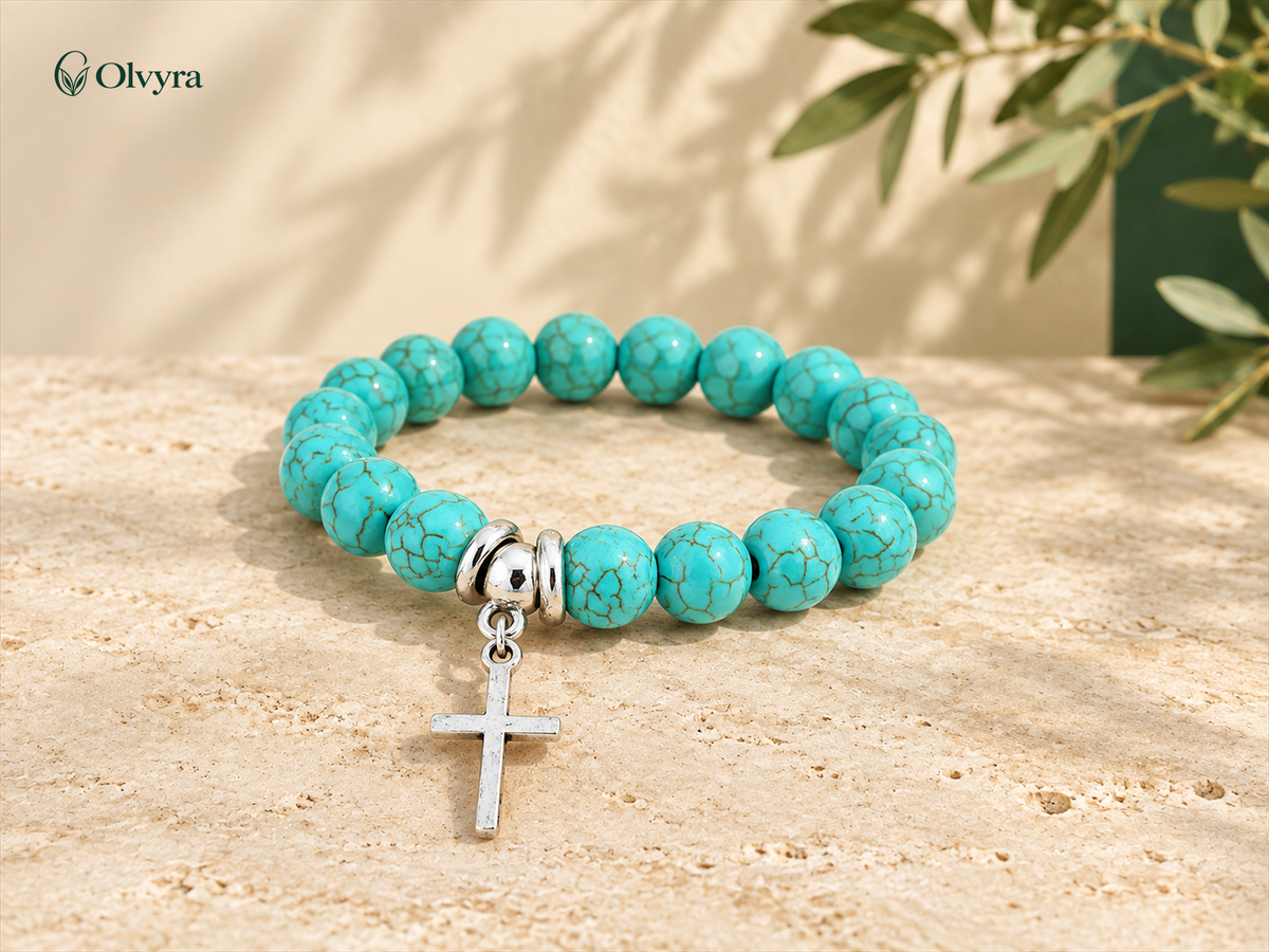 Turquoise charm bracelet