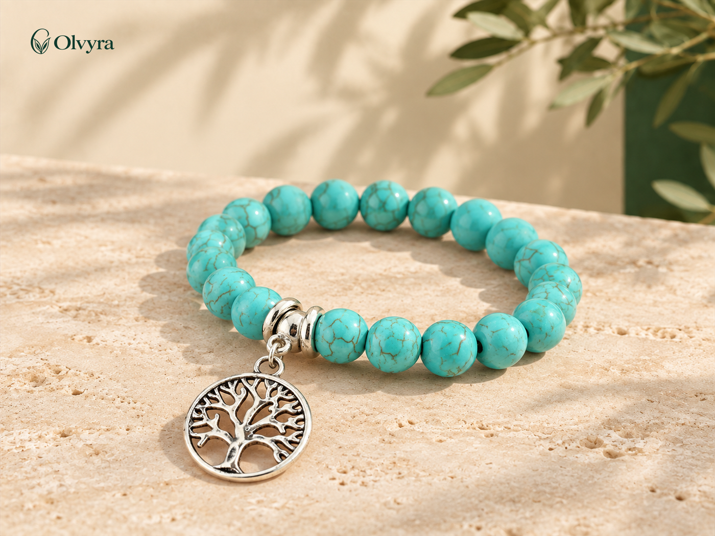 Turquoise charm bracelet