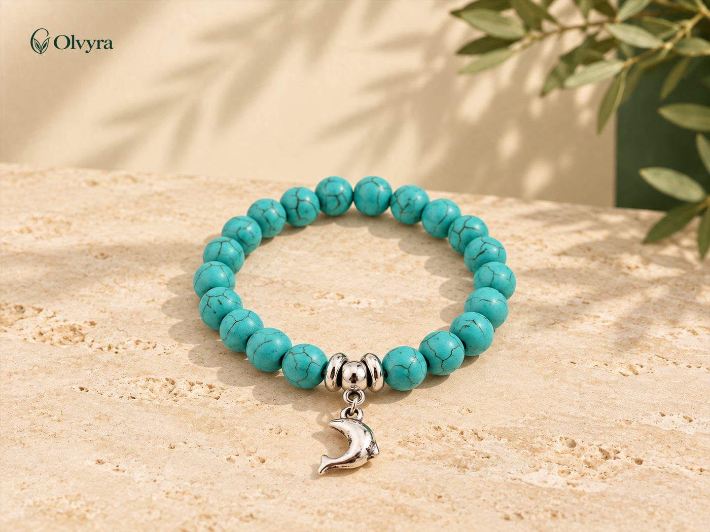 Turquoise charm bracelet