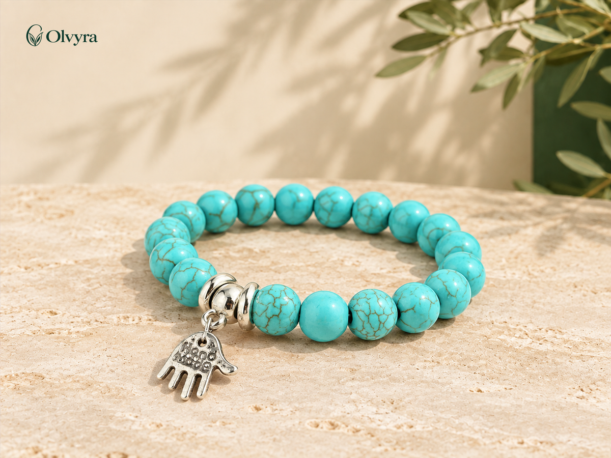 Turquoise charm bracelet