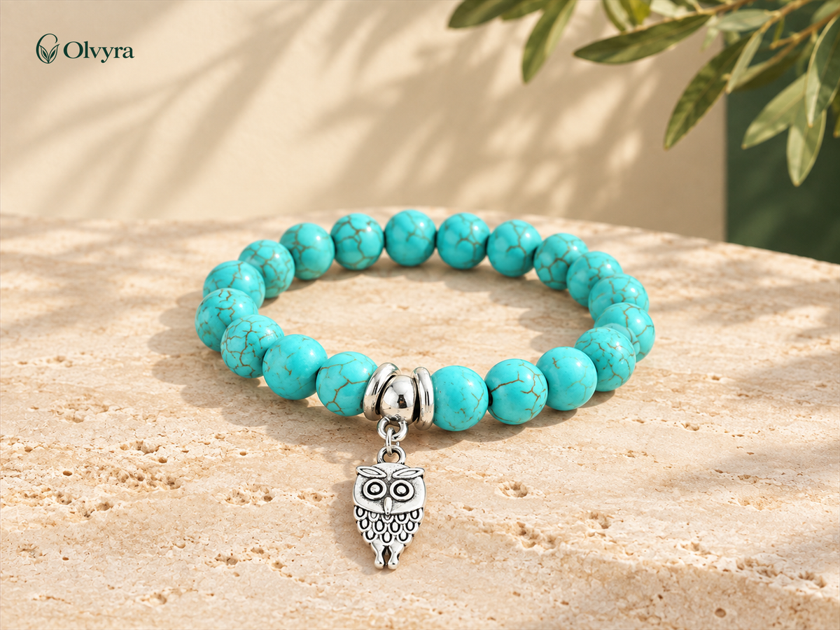 Turquoise charm bracelet