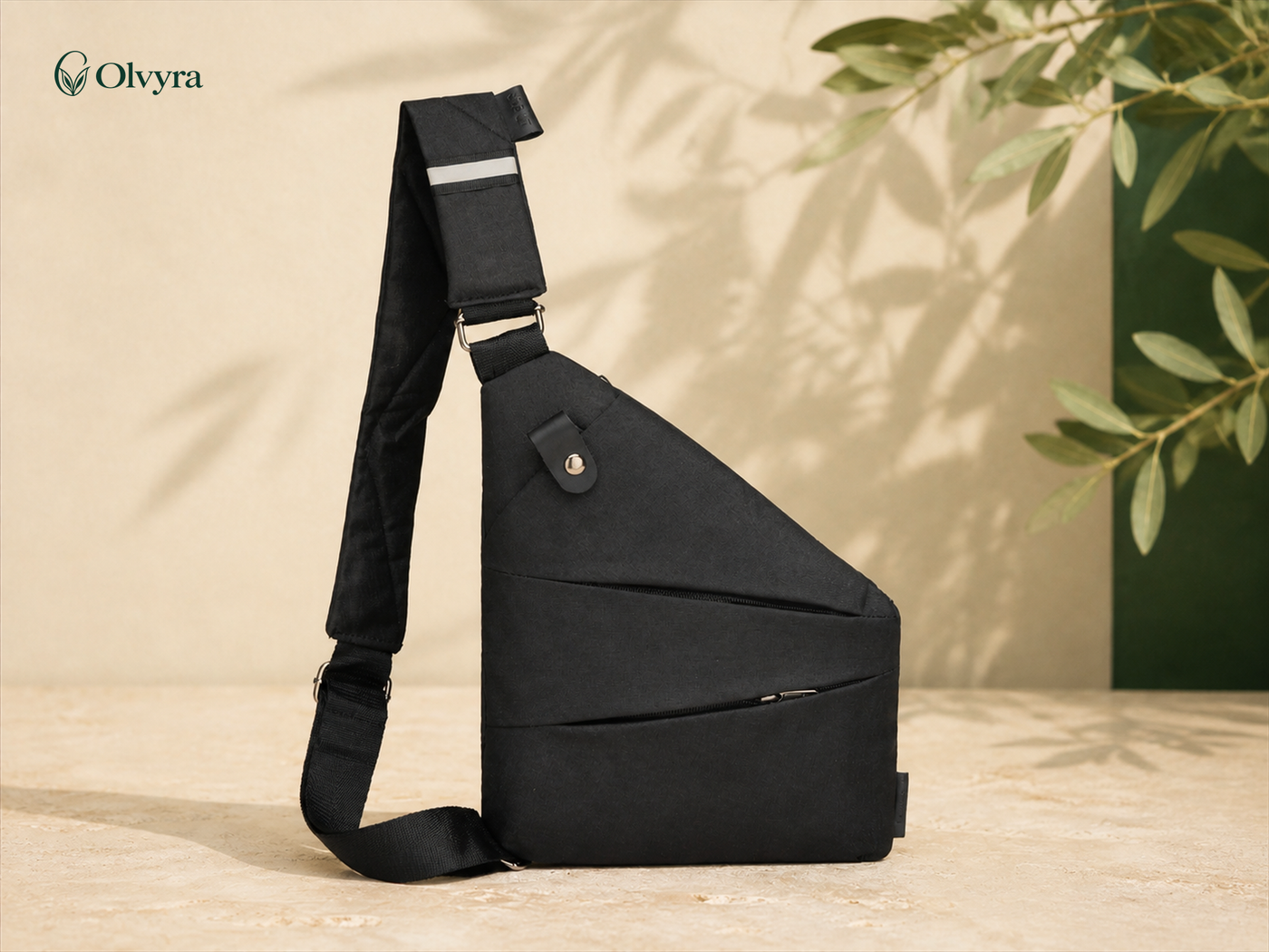 Multi-pocket canvas chest bag
