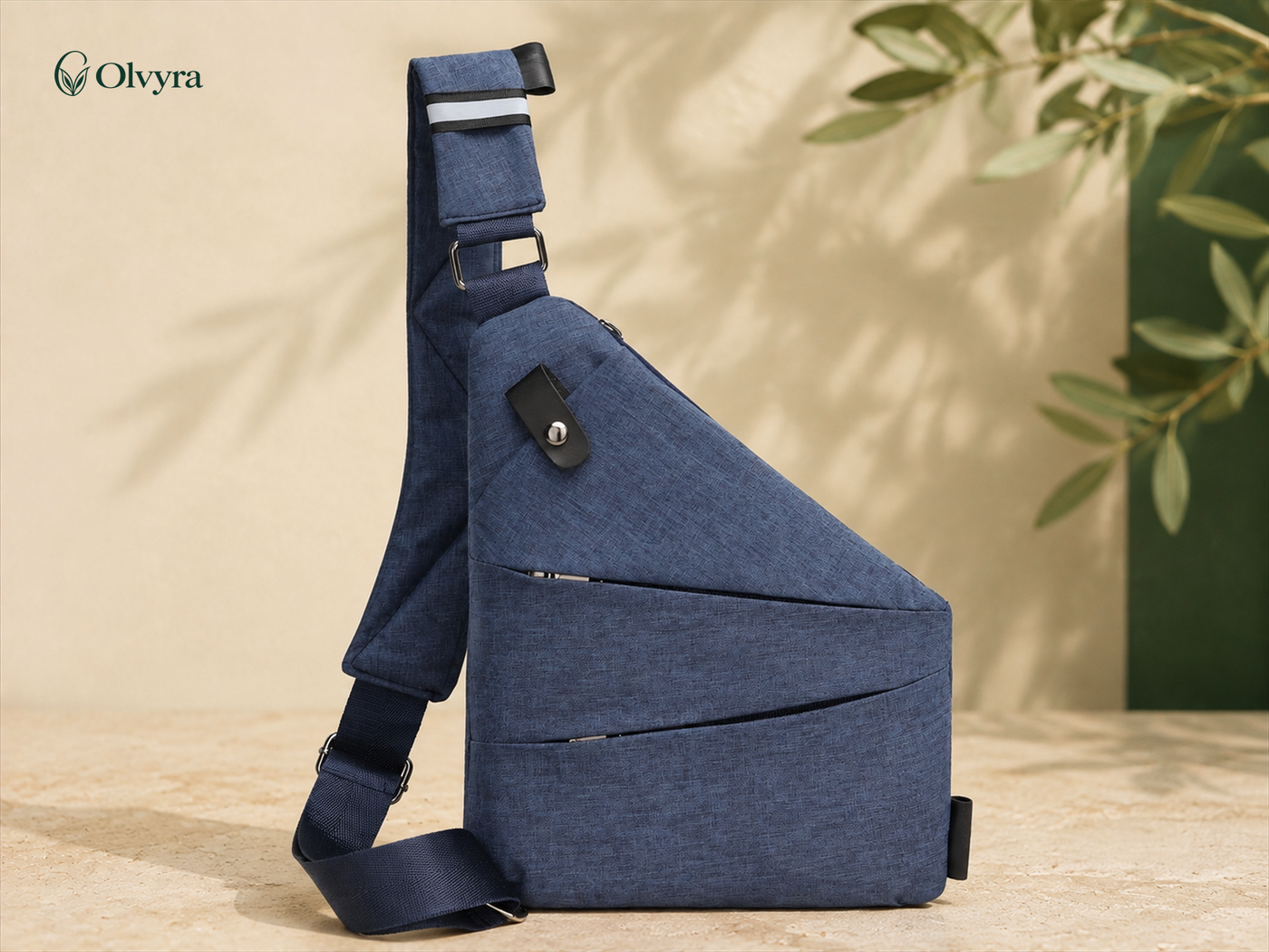 Multi-pocket canvas chest bag