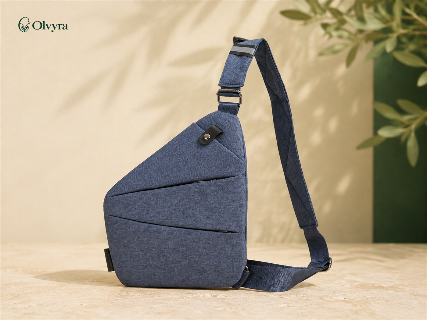 Multi-pocket canvas chest bag