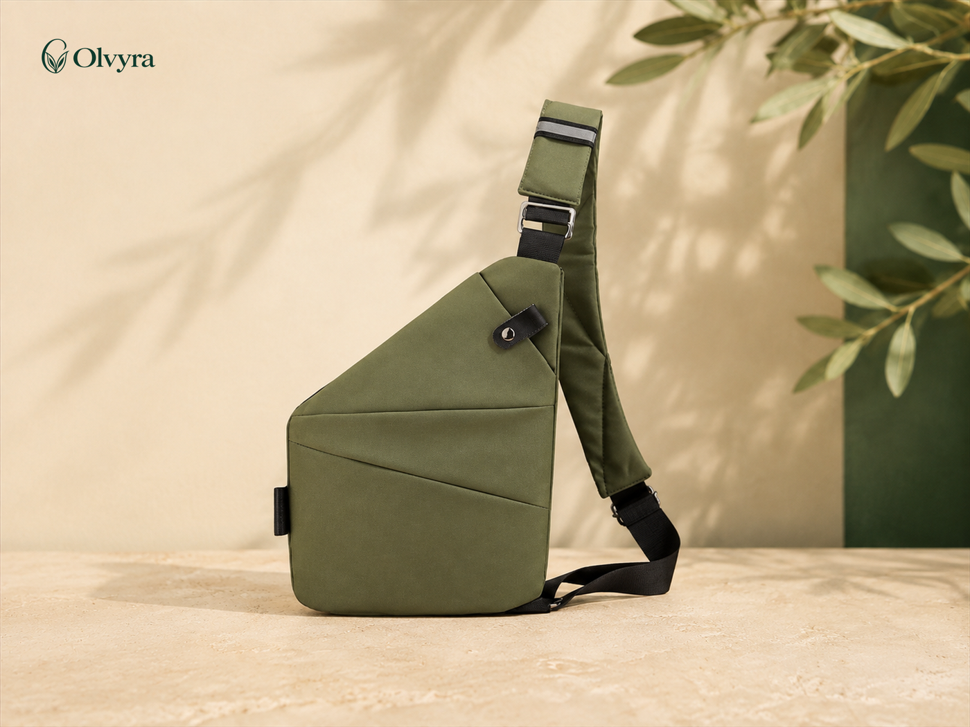 Multi-pocket canvas chest bag