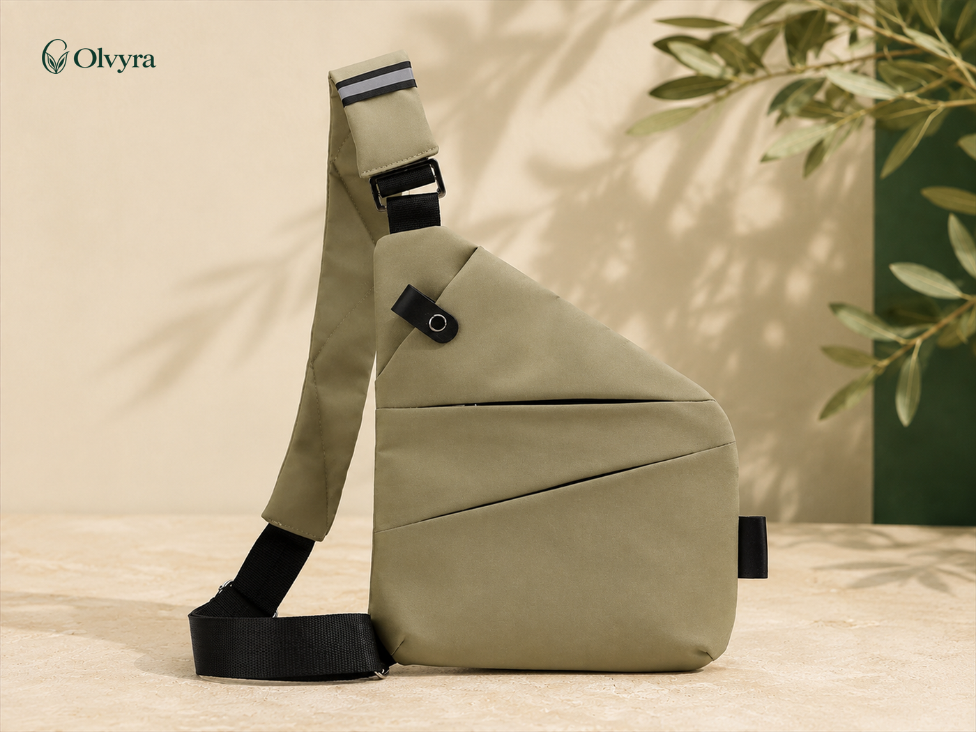 Multi-pocket canvas chest bag